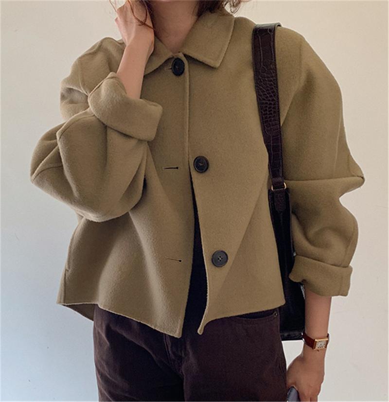 Women's Wool & Blends Lazy Retro Autumn Winter Loose Lapel Long Sleeve Khaki Coat Women Three Button Black Jacket Crop Fashion Top Casual Ou
Women's Wool & Blends Lazy Retro Autumn Winter Loose Lapel Long Sleeve Khaki Coat Women Three Button Black Jacket Crop Fashion Top Casual Ou