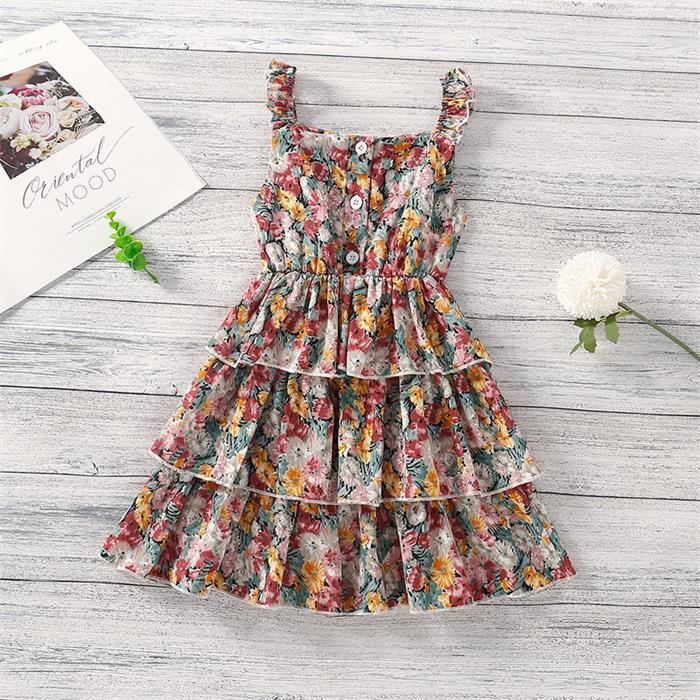 Girl's Dresses Summer Kids Girl Sling Sleeveless Floral Layered Princess es Cute Style Baby Outfits Children Clothes E664 2F85
Girl's Dresses Summer Kids Girl Sling Sleeveless Floral Layered Princess es Cute Style Baby Outfits Children Clothes E664 2F85