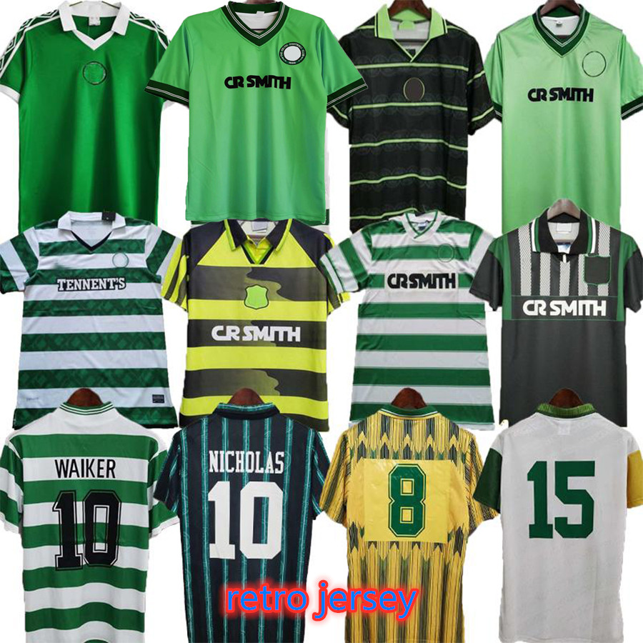 1982 1984 1986 1989 Celtic Retro Soccer Jerseys 1991 1992 1998 1999 football shirts LARSSON Classic Vintage Sutton 1995 1997 home away Uniforms, Customize
1982 1984 1986 1989 Celtic Retro Soccer Jerseys 1991 1992 1998 1999 football shirts LARSSON Classic Vintage Sutton 1995 1997 home away Uniforms, Customize