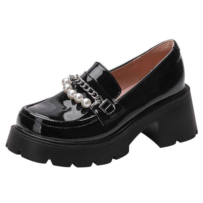 Dress Shoes AIYUQI Loafers Women Large Size Platform Girls Beaded British Style Patent Leather Spring Student Ladies, Black
Dress Shoes AIYUQI Loafers Women Large Size Platform Girls Beaded British Style Patent Leather Spring Student Ladies, Black