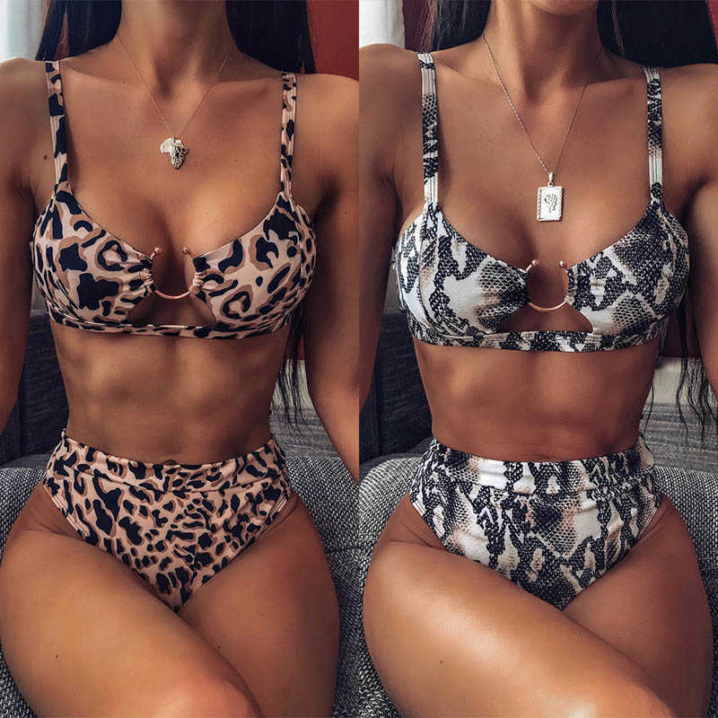 Sexy Women High Waist Bikini Swimsuit Swimwear Female Bandeau Thong Brazilian Biquini Set Bathing Suit Bather 210625