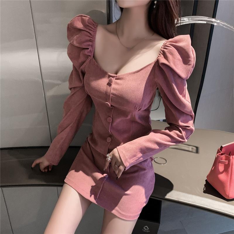 Casual Dresses Fashion Retro Sweet Square Collar Pink Dress Mini Slim Sexy Puff Long Sleeve Black Wild Vestidos Mujer Korea Chic Party Eveni, Black;gray
Casual Dresses Fashion Retro Sweet Square Collar Pink Dress Mini Slim Sexy Puff Long Sleeve Black Wild Vestidos Mujer Korea Chic Party Eveni, Black;gray