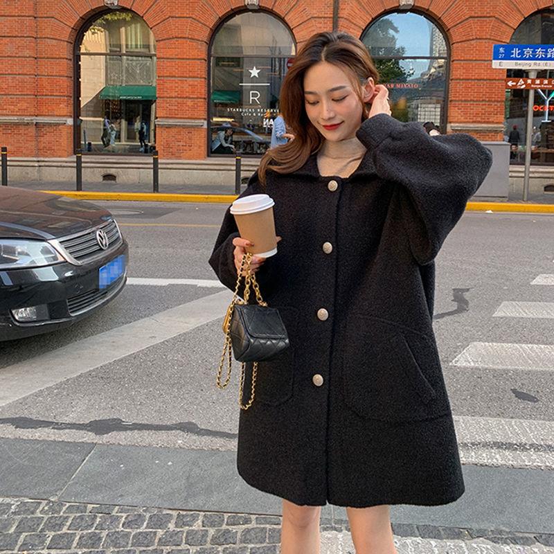 Women' Wool & Blends 2021 Women Fashion Warm Woolen Coat Female Autumn And Winter Casual Solid Buttons Long Loose Thick Jacket W838, Black
Women' Wool & Blends 2021 Women Fashion Warm Woolen Coat Female Autumn And Winter Casual Solid Buttons Long Loose Thick Jacket W838, Black