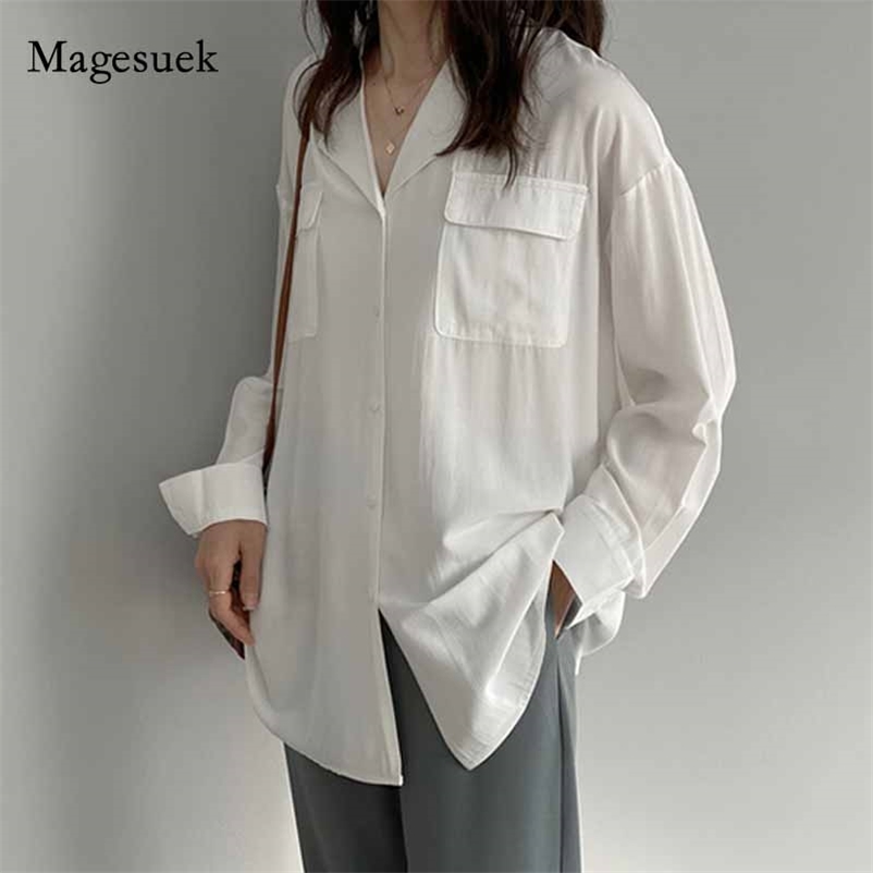 Chemisier Femme Korean Lapel Loose Long Sleeve Chiffon Blouse Autumn Women Neutral Minimalist solid Shirt 10945 210518, Orange 
Chemisier Femme Korean Lapel Loose Long Sleeve Chiffon Blouse Autumn Women Neutral Minimalist solid Shirt 10945 210518, Orange