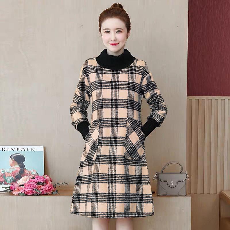 Casual Dresses 2021 Fall/winter Plus Size Women's Dress Velvet Thick Loose Slim Long High Neck To 5XL Big Clothes, Black;gray
Casual Dresses 2021 Fall/winter Plus Size Women's Dress Velvet Thick Loose Slim Long High Neck To 5XL Big Clothes, Black;gray
