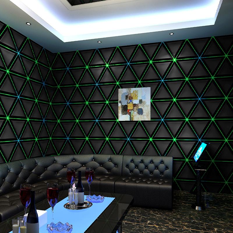 Wallpapers Luxury 3d Geometric Black Wallpaper Ktv Room Modern Bar Night Club Decorative Waterproof PVC Wall Paper P1076844817