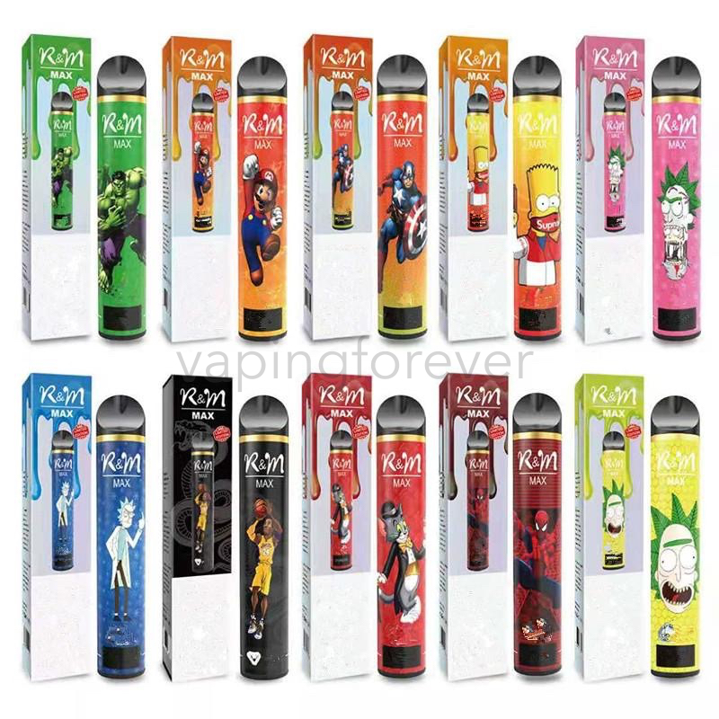 R&M Max Disposable Pod Device Kit RM E Cigarettes 2600 Puffs 1000mAh Battery 9ml Prefilled Cartridge Vape Stick Pen Vs Bang XXL 10 Colors
R&M Max Disposable Pod Device Kit RM E Cigarettes 2600 Puffs 1000mAh Battery 9ml Prefilled Cartridge Vape Stick Pen Vs Bang XXL 10 Colors