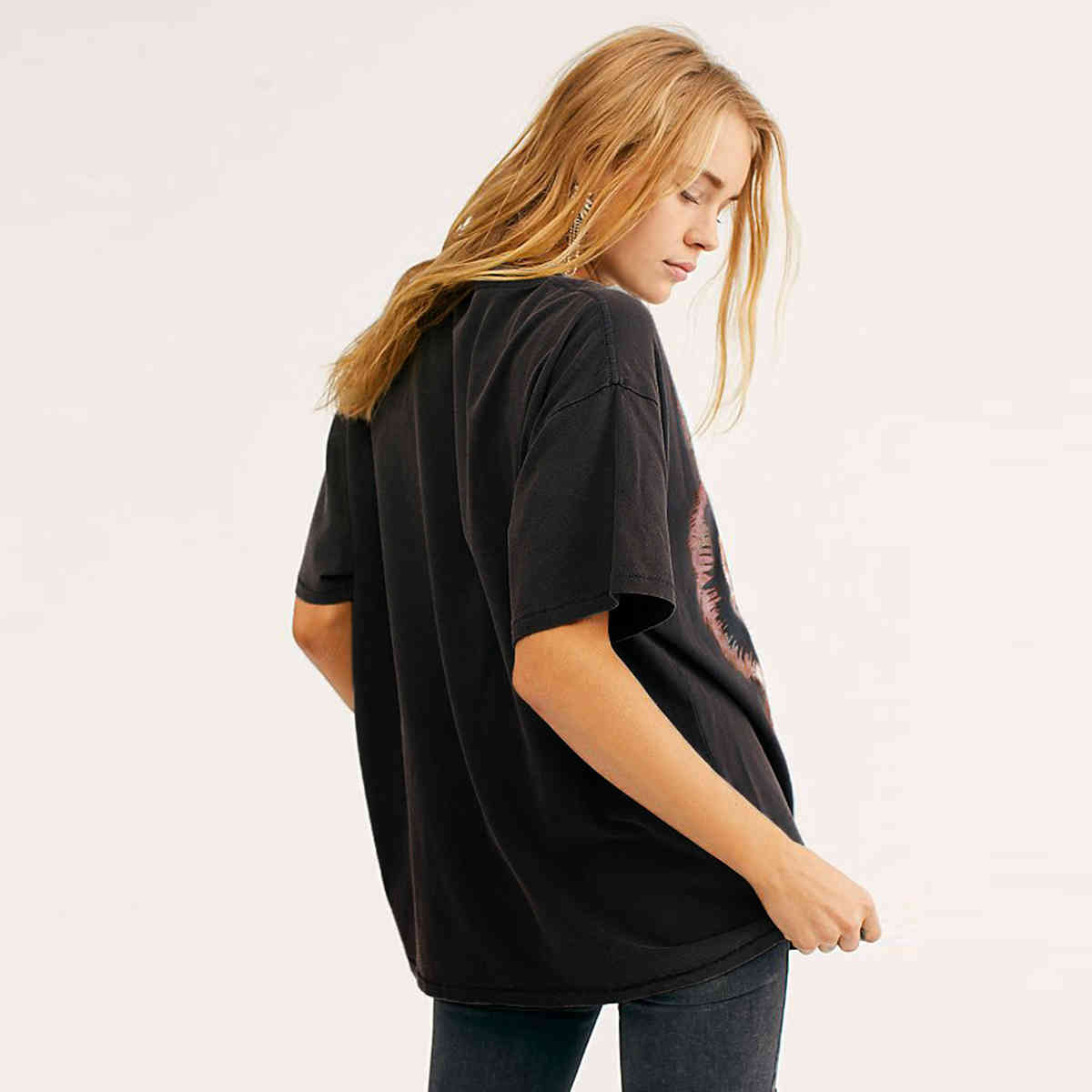 Jastie Oversized Tiger Tee Graphic Women T-Shirt Cotton Loose Slouchy tee shirts O-Neck Pullover Short Sleeve Summer tshirt Top 210406