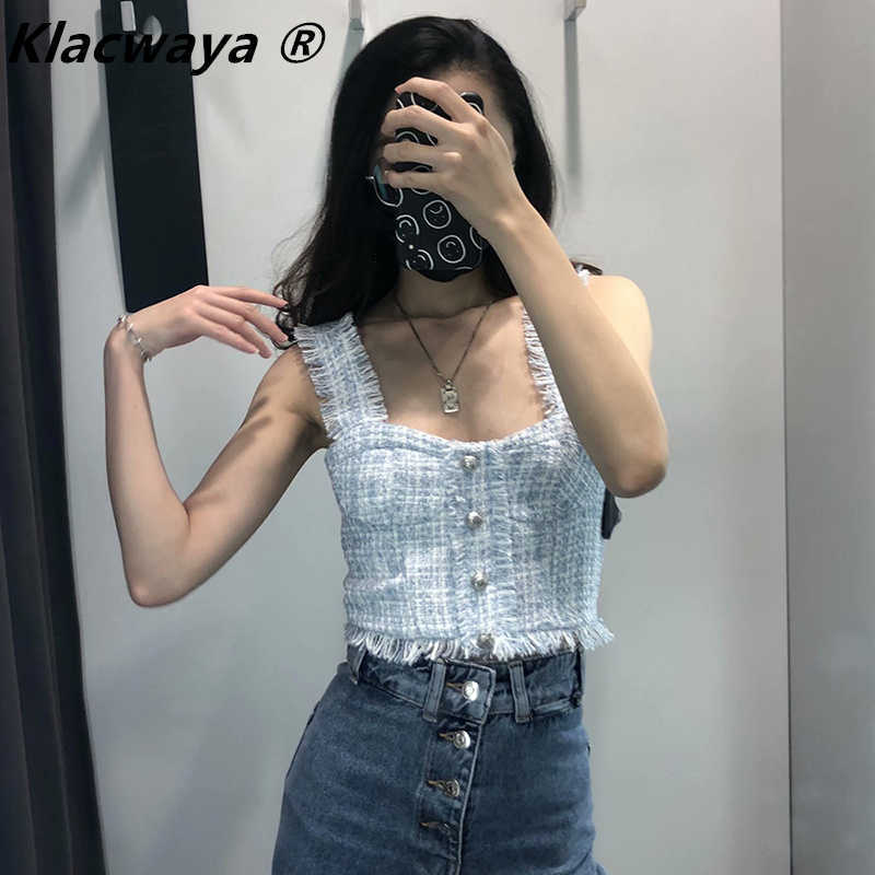 Klacwaya Tops For Women Fashion Halter Top Neck Women'S Tube Top With Open Shoulders Egirl Clothes Aesthetic Omighty Tank Top 210625