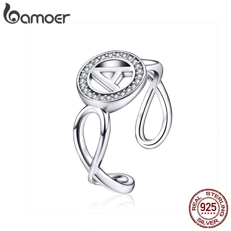 Cluster Rings BAMOER Letter Ring Alphabet A Infinity Geometric Wide Finger Big Size For Women Sterling Silver 925 Jewelry SCR506, Golden;silver
Cluster Rings BAMOER Letter Ring Alphabet A Infinity Geometric Wide Finger Big Size For Women Sterling Silver 925 Jewelry SCR506, Golden;silver