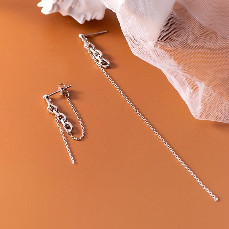 Dangle & Chandelier Asymmetry Earrings Authentic Real 100% 925 Sterling Silver Fine Jewelry Piercing Ear-bone Chain Tassel Long C-G9367
Dangle & Chandelier Asymmetry Earrings Authentic Real 100% 925 Sterling Silver Fine Jewelry Piercing Ear-bone Chain Tassel Long C-G9367