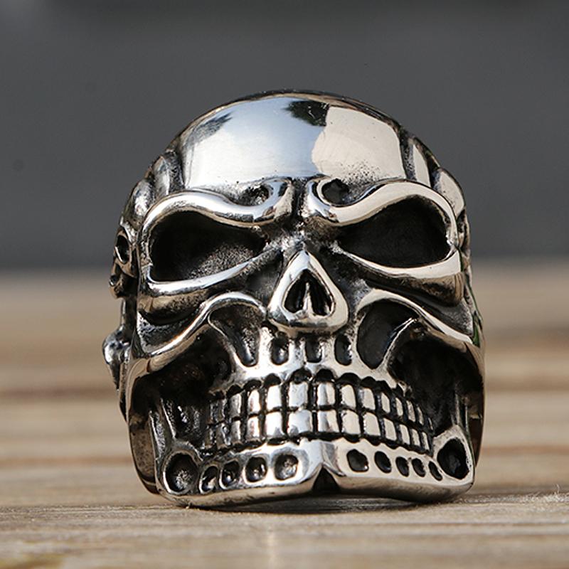 Size 7-14 Polishing Kapala Skull Ring Men Boys Stainless Steel Motor Biker Domineering Male Gothic Rings Wholesale Cluster
Size 7-14 Polishing Kapala Skull Ring Men Boys Stainless Steel Motor Biker Domineering Male Gothic Rings Wholesale Cluster