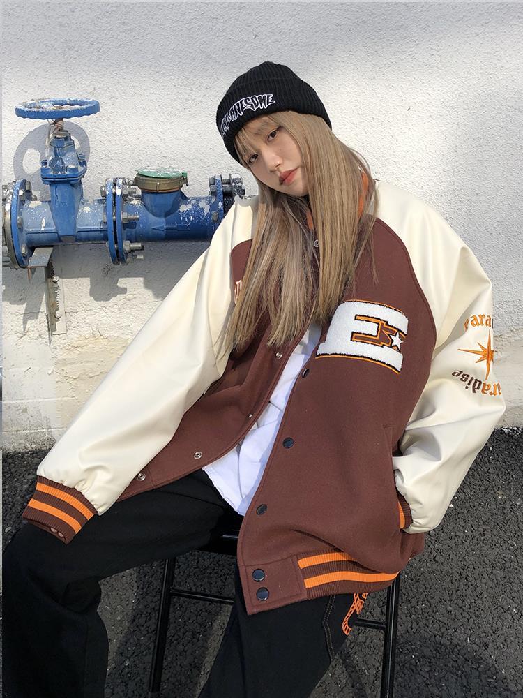 Brown Jacket Baseball Bomber Female Men Zip Up Jacket Women Clothing Harajuku Plus Size Streetwear Outerwear Goth Japanese, Black;brown
Brown Jacket Baseball Bomber Female Men Zip Up Jacket Women Clothing Harajuku Plus Size Streetwear Outerwear Goth Japanese, Black;brown