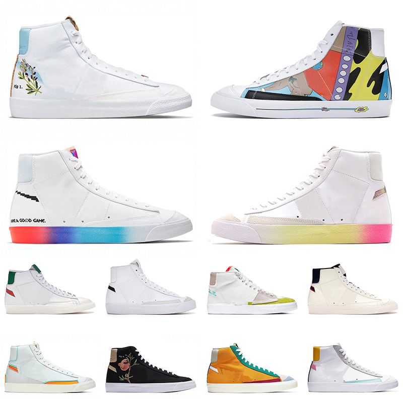 2021 Top Quality Blazer Mid 77 Mens Women Platform Sneakers Shoes Vintage Flyeather Ruohan Wang Indigo Have Good Game Designer Sports 36-45, C61 pink 36-40
2021 Top Quality Blazer Mid 77 Mens Women Platform Sneakers Shoes Vintage Flyeather Ruohan Wang Indigo Have Good Game Designer Sports 36-45, C61 pink 36-40