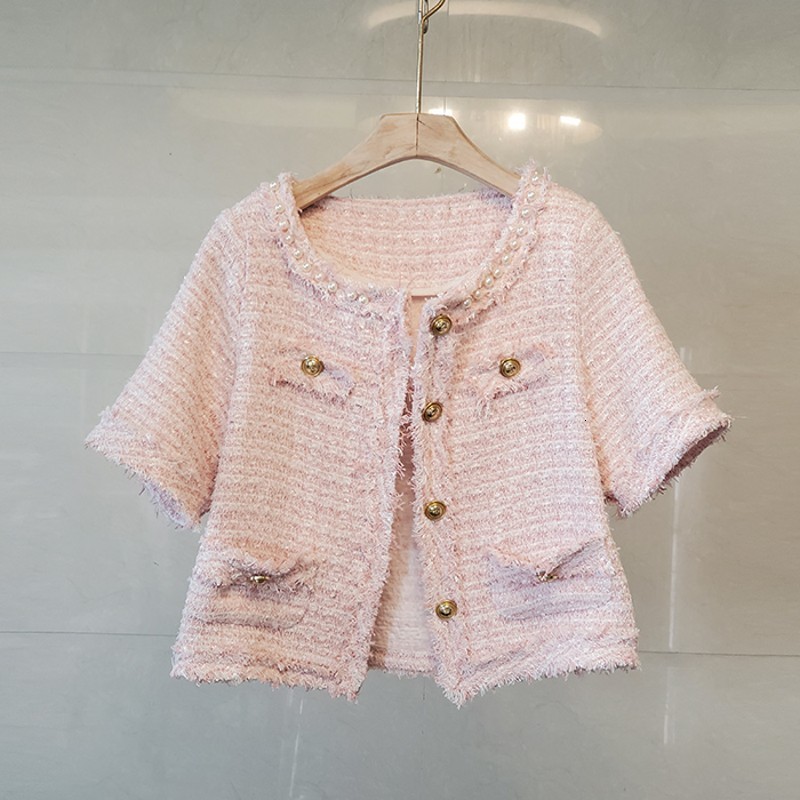 Women's Jackets Luxury French jacket, woman's thin coat with short sleeves, elegant urban clothes X25E, 1# shoe box 
Women's Jackets Luxury French jacket, woman's thin coat with short sleeves, elegant urban clothes X25E, 1# shoe box