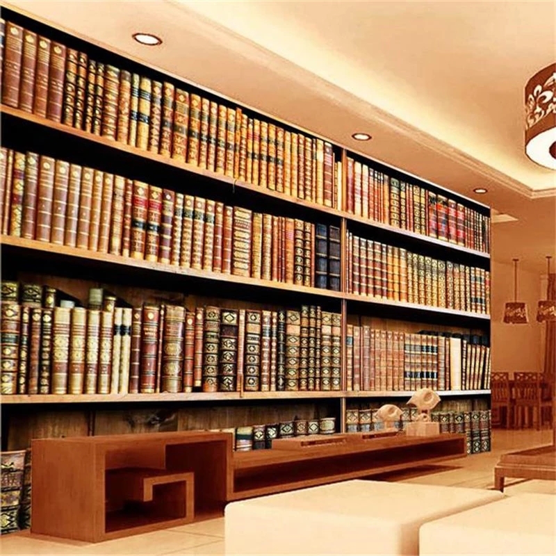 Custom photo murals 3D room wallpapers wall sticker Vintage book Shelf painting room Background decore