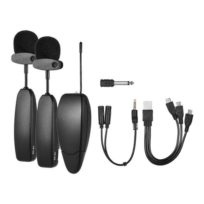 Wireless UHF Microphone System 2 Transmitter And 1 Receiver Musical Instrument Lavalier Lapel Speaking Voice Microphones
Wireless UHF Microphone System 2 Transmitter And 1 Receiver Musical Instrument Lavalier Lapel Speaking Voice Microphones