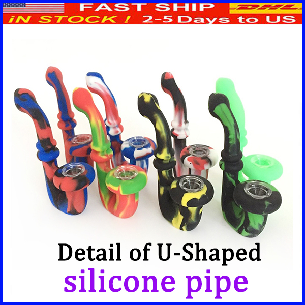 Detail of U-Shaped silicone pipe hand accessories Bong Spoon Pipe Food-grade silica gel water glass smoking pipes Random mix color
Detail of U-Shaped silicone pipe hand accessories Bong Spoon Pipe Food-grade silica gel water glass smoking pipes Random mix color
