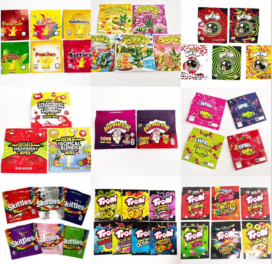 30 Types Resealable Mylar Bags 10*10cm Smell Proof Zipper Lock Food Candy Edibles Gummies Skittles tropical blends Warheads Ne~ Storage Packing Bag
30 Types Resealable Mylar Bags 10*10cm Smell Proof Zipper Lock Food Candy Edibles Gummies Skittles tropical blends Warheads Ne~ Storage Packing Bag