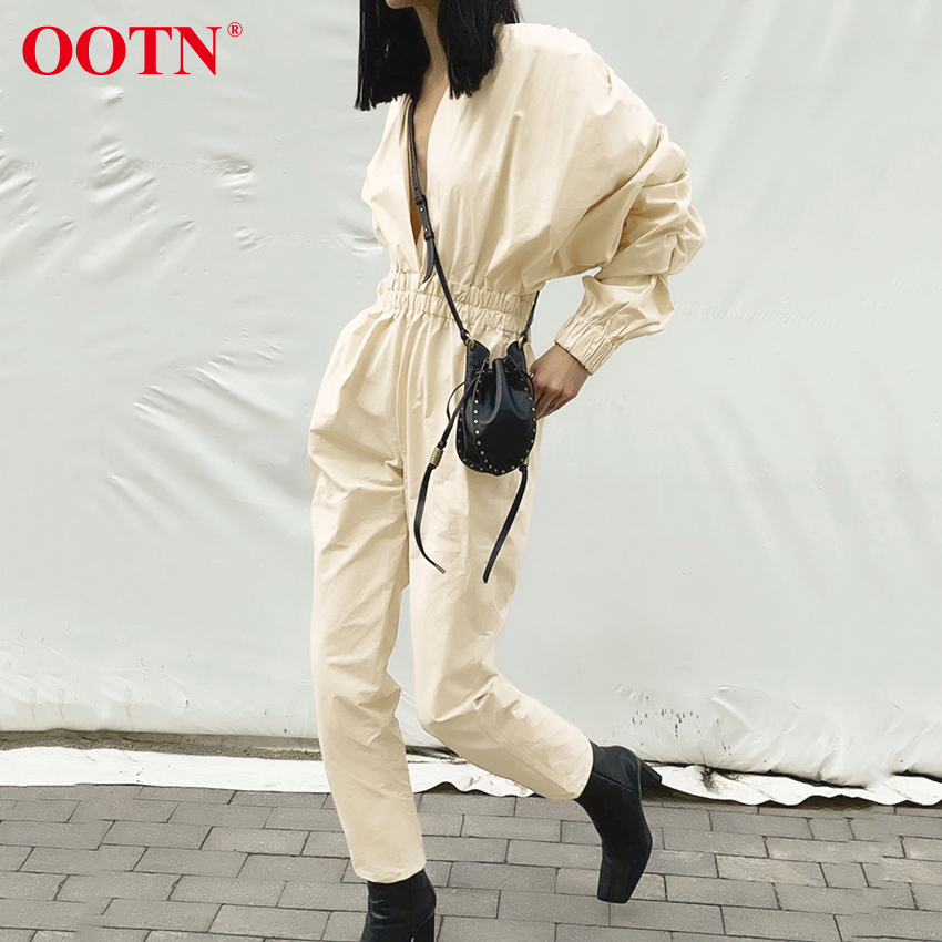 OOTN Womens V neck High Waist jumpsuits Straight Elastic Waist women rompers Lantern Sleeve jumpsuits sexy High Street bodysuit, Beige
OOTN Womens V neck High Waist jumpsuits Straight Elastic Waist women rompers Lantern Sleeve jumpsuits sexy High Street bodysuit, Beige