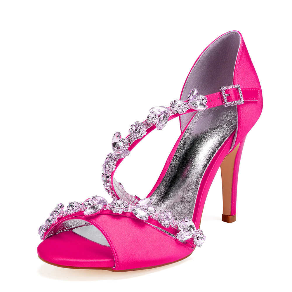 Sandals High Heels Rhinestones Wedding Shoes Open Toe Satin Ankle Buckle Strap Prom Evening Party Summer Ladies 0DIX, Purple
Sandals High Heels Rhinestones Wedding Shoes Open Toe Satin Ankle Buckle Strap Prom Evening Party Summer Ladies 0DIX, Purple