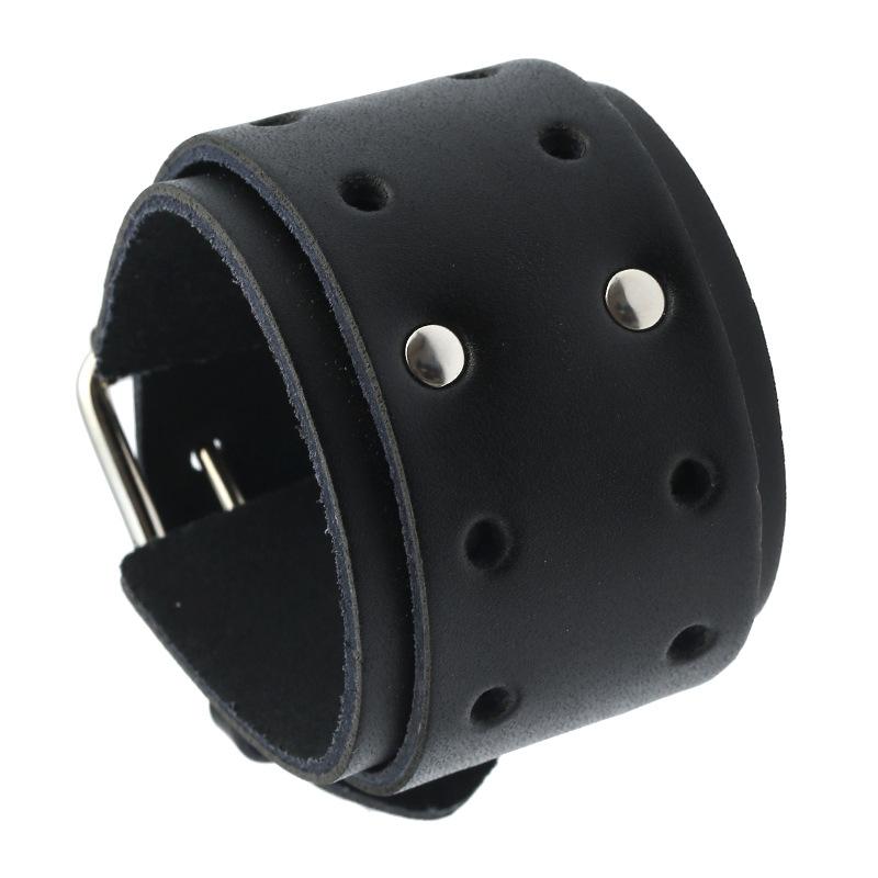 Tennis 5cm Wide Genuine Leather Wrap Bracelet For Men Hyperbolic Punk Rock Studded Cuff Bangles Bracelets Vintage Black White Brown
Tennis 5cm Wide Genuine Leather Wrap Bracelet For Men Hyperbolic Punk Rock Studded Cuff Bangles Bracelets Vintage Black White Brown