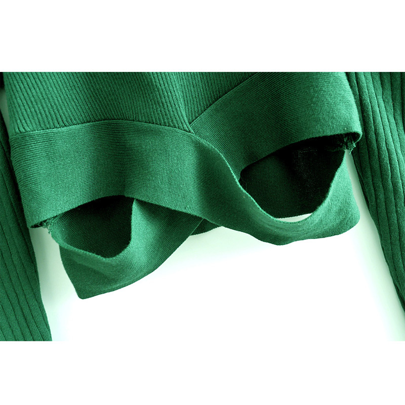 The Latest Fashions In Women's Round-neck Long-sleeved Sweaters Go with Any Temperamentally Puffed Sleeve Top Female 210507