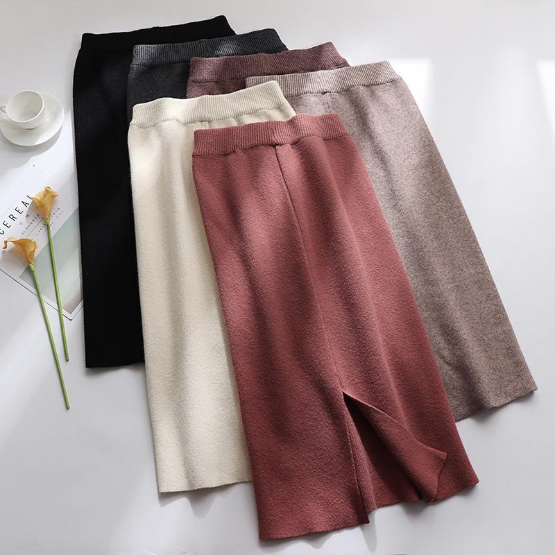 Skirts Thick Warm Women Sweater Split Saia Autumn Winter Elastic High Waist Knitted Long & Midi Black Skirt, Coffee
Skirts Thick Warm Women Sweater Split Saia Autumn Winter Elastic High Waist Knitted Long & Midi Black Skirt, Coffee
