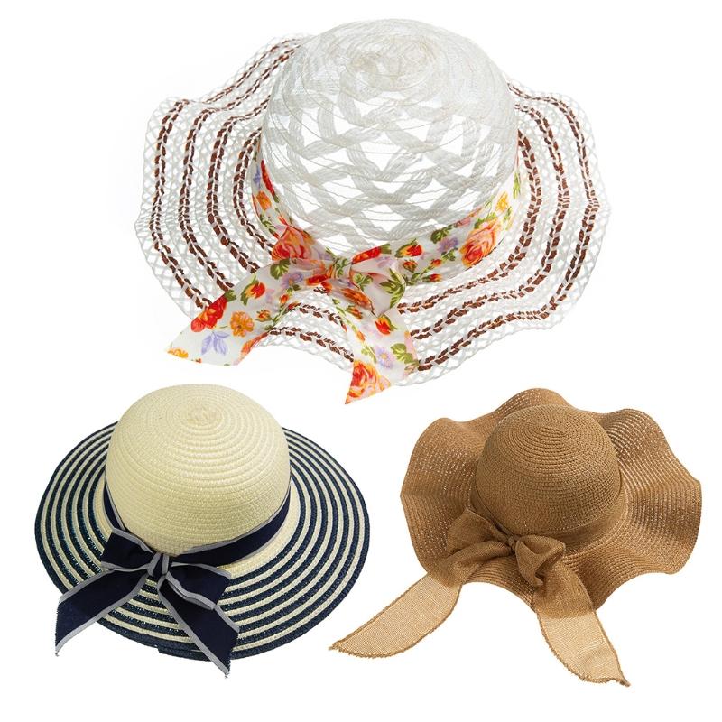 Parent-Child Mother Daughter Summer Straw Sun Hat Wavy Wide Brim UV Protection Sweet Ribbon Bowknot Travel Beach Panama Cap B03B Hats
Parent-Child Mother Daughter Summer Straw Sun Hat Wavy Wide Brim UV Protection Sweet Ribbon Bowknot Travel Beach Panama Cap B03B Hats