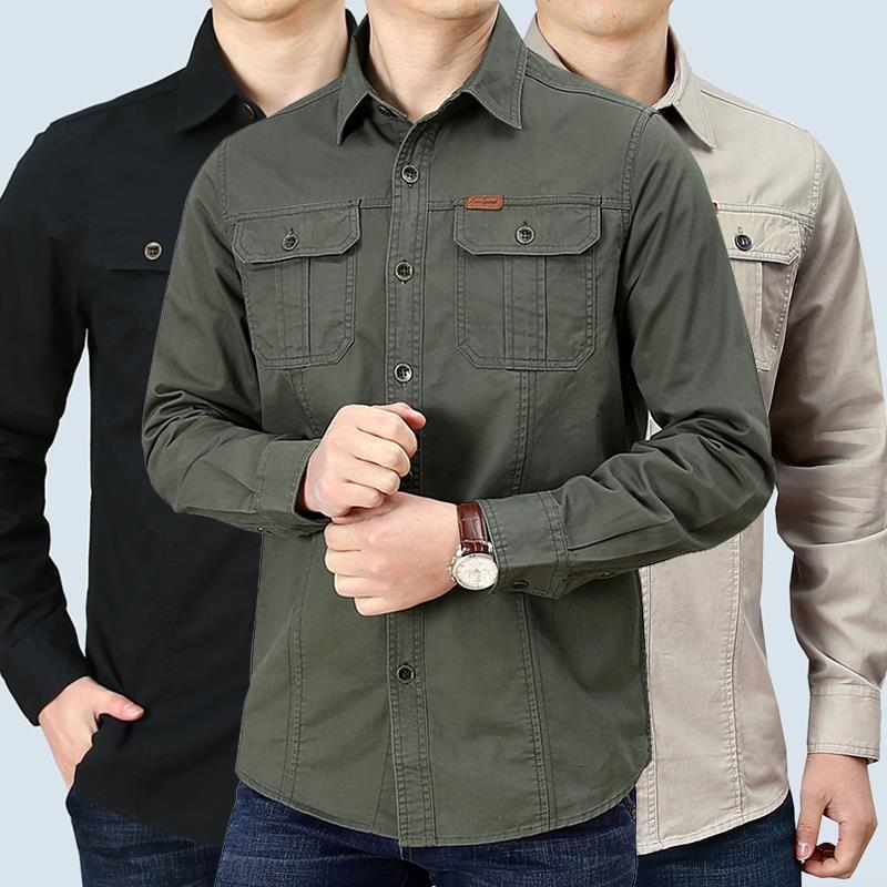 Men's Casual Shirts Solid Color Mens Spring Autumn Button Up Shirt Men Long-sleeve Loose Tops Pure Cotton Cargo Man Top Clothing, 9503 gy
Men's Casual Shirts Solid Color Mens Spring Autumn Button Up Shirt Men Long-sleeve Loose Tops Pure Cotton Cargo Man Top Clothing, 9503 gy