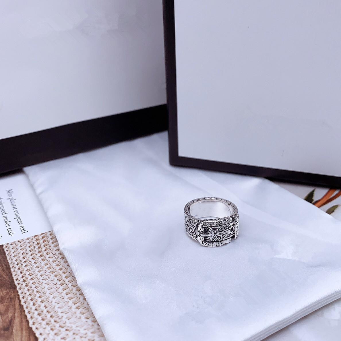 S925 sterling silver vintage carved belt buckle ring trend hip hop men and women couple jewelry gift
S925 sterling silver vintage carved belt buckle ring trend hip hop men and women couple jewelry gift