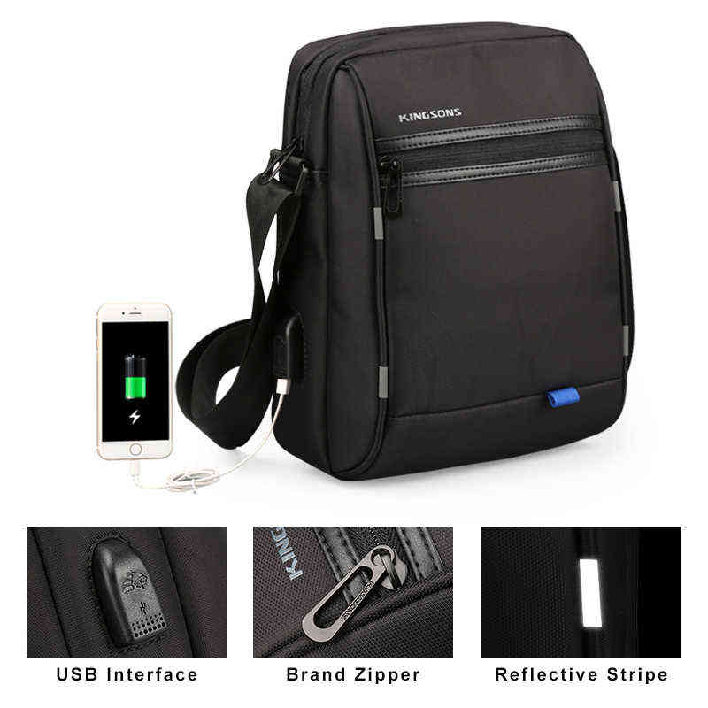 NXY Crossbody Bags Kingsons-bolso De Hombro Marca Famosa Para Hombre, Bandolera Informal Negocios, Vintage, Cruzado 0208