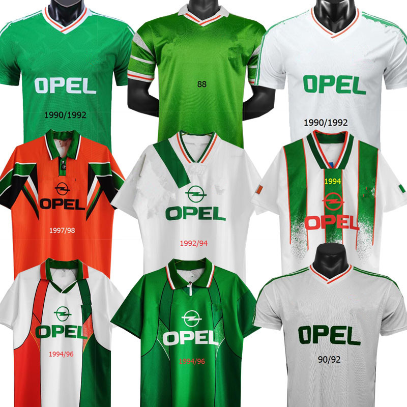 Top 1988 1990 1992 1994 1995 1996 1997 1998 Ireland Retro Jerseys Classic Vintage Soccer jersey Home Green Away White football shirt camisa de futebol
Top 1988 1990 1992 1994 1995 1996 1997 1998 Ireland Retro Jerseys Classic Vintage Soccer jersey Home Green Away White football shirt camisa de futebol