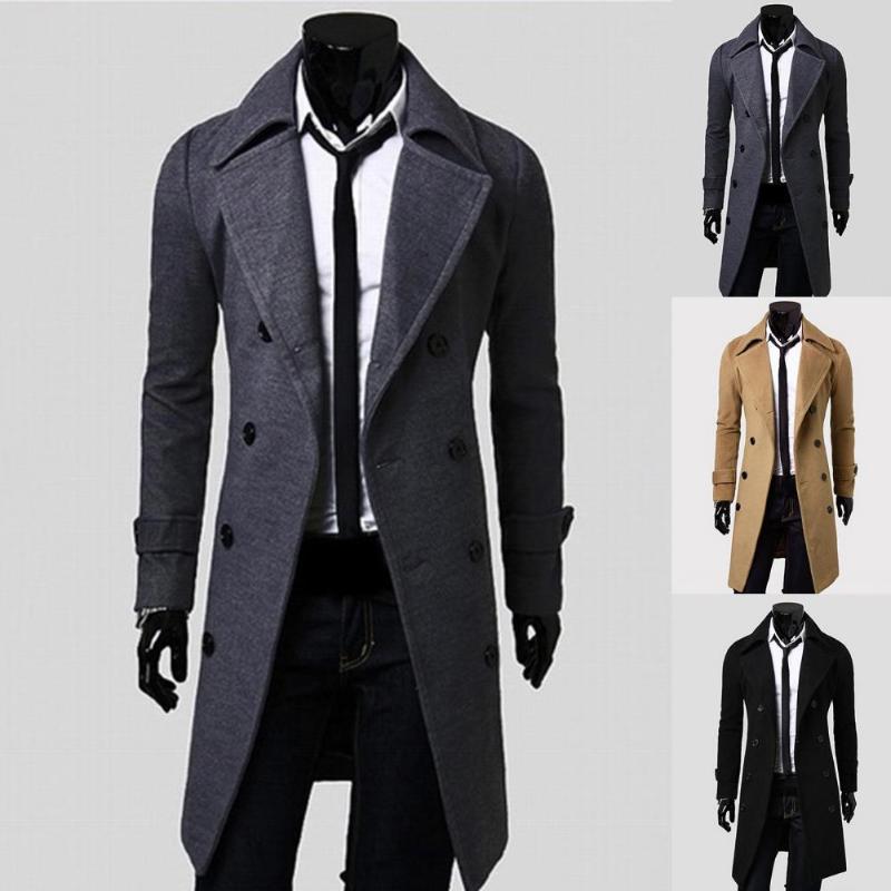 Men's Jackets Trench Coat Simple Outwear Double-breasted Warm Pure Color For Party Men Jacket, Black;brown
Men's Jackets Trench Coat Simple Outwear Double-breasted Warm Pure Color For Party Men Jacket, Black;brown