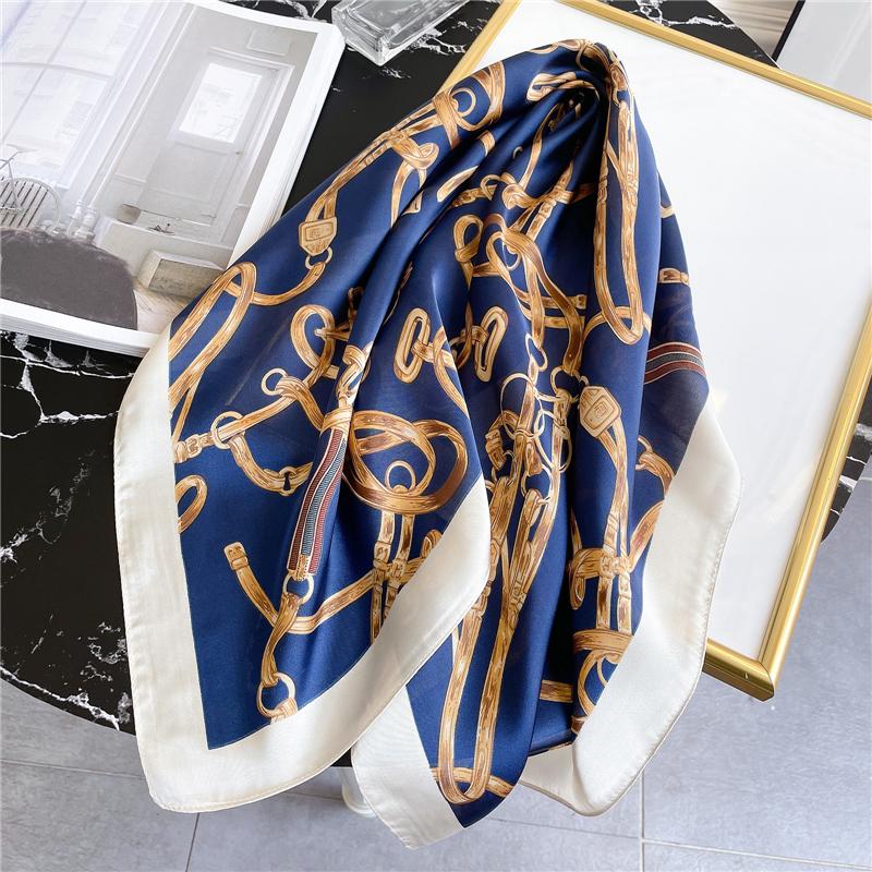 Scarves Summer Silk Scarf Square Lady Neck Hairband Design Print Shawl Wrap Handkerchief Women Bandana Spring Accessories 2021, Blue;gray
Scarves Summer Silk Scarf Square Lady Neck Hairband Design Print Shawl Wrap Handkerchief Women Bandana Spring Accessories 2021, Blue;gray