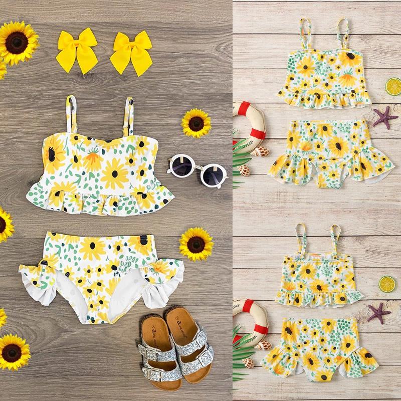 One-Pieces Baby Kids Girls Ruffle Sunflower Print Straps Swimsuit Tops Shorts Swimwear Set, Black
One-Pieces Baby Kids Girls Ruffle Sunflower Print Straps Swimsuit Tops Shorts Swimwear Set, Black