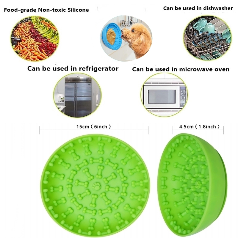 Dog Slow Feeder Bowls With Suction Cup Dog Lick Mat Pet Lick Pad Anxiety Reduction Bath Distraction Food Dispenser Licking Toys