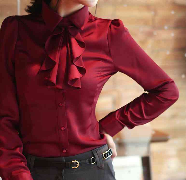 plus size detachable ruffles turndown women blouses collar long sleeve slim stain blouse fashion shirt ol s-3xl, White
plus size detachable ruffles turndown women blouses collar long sleeve slim stain blouse fashion shirt ol s-3xl, White