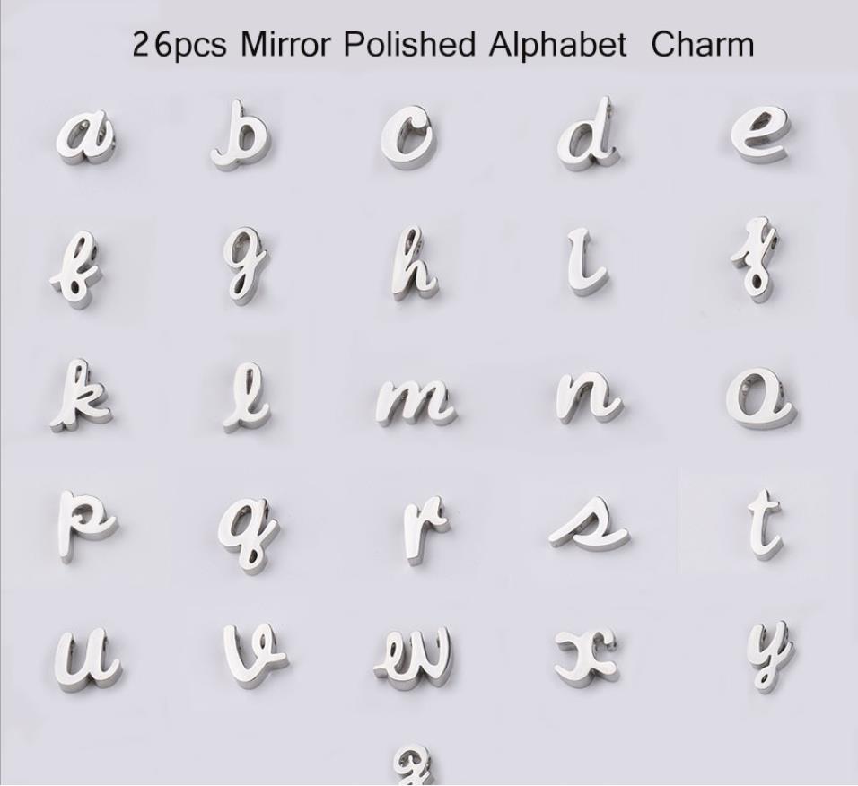 Wholesale-Factory Wholesale charm A-Z Rose Gold Alphabet Letters Charms ,Ampersand Heart Initial for necklace,DIY Necklace / Bracelet