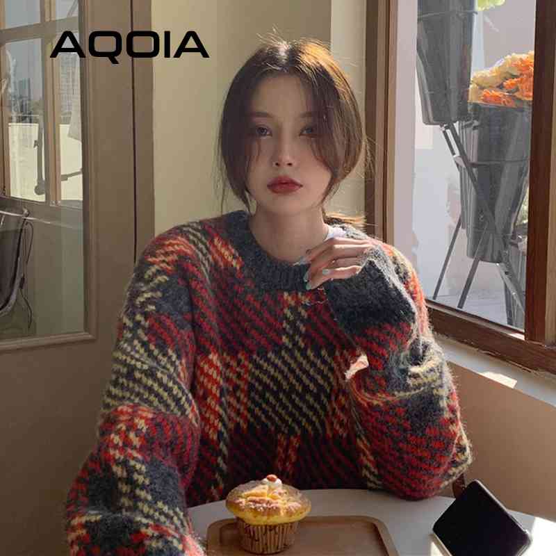Winter Vintage Knit Female Pullovers Oversize Long Sleeve Patchwork Women Sweater Korean Loose Woman Sweaters Clothing 210521, Random color
Winter Vintage Knit Female Pullovers Oversize Long Sleeve Patchwork Women Sweater Korean Loose Woman Sweaters Clothing 210521, Random color