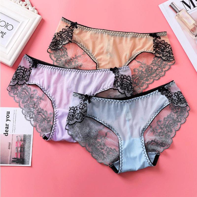 Women's Panties Sexy Mesh Lace Women Floral Embroidery Comfort Low Rise Tempting Briefs Underpants Seamless Intimate Underwear, Black;pink
Women's Panties Sexy Mesh Lace Women Floral Embroidery Comfort Low Rise Tempting Briefs Underpants Seamless Intimate Underwear, Black;pink