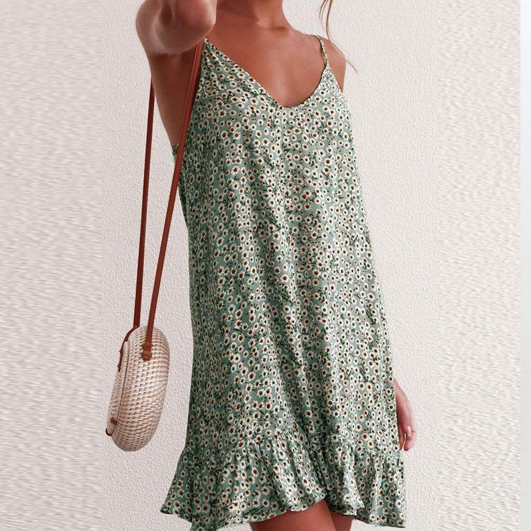 18-24 Years Old Temperament Commuting Skirt Guangzhou Summer 2021 Ruffle Single Dress Two Piece