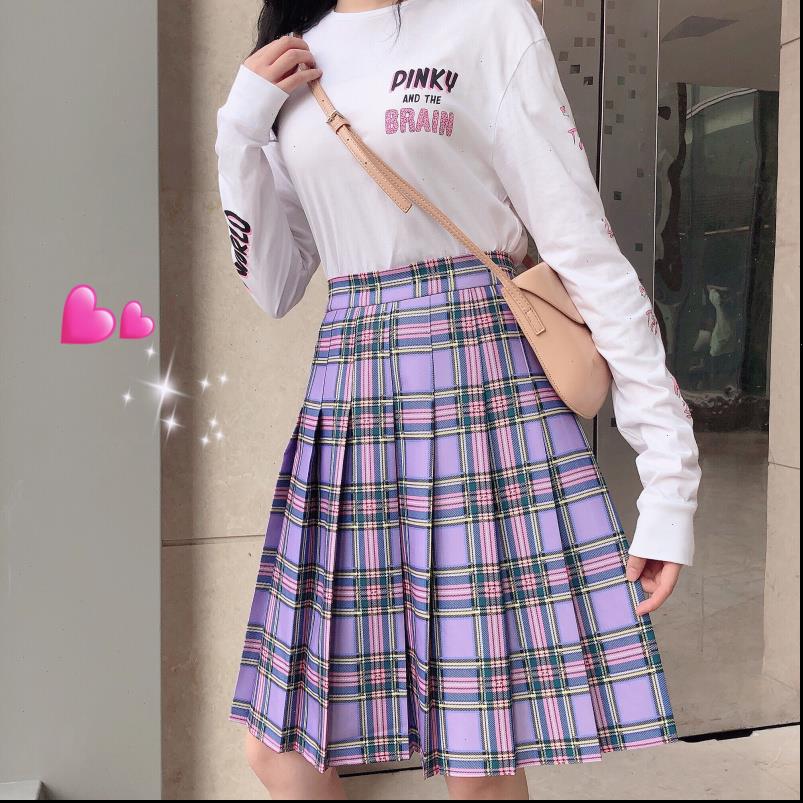 summer women skirt harajuku punk purple plaid skirts womens high waist a line midi plus size pleated female saia feminina, Black
summer women skirt harajuku punk purple plaid skirts womens high waist a line midi plus size pleated female saia feminina, Black