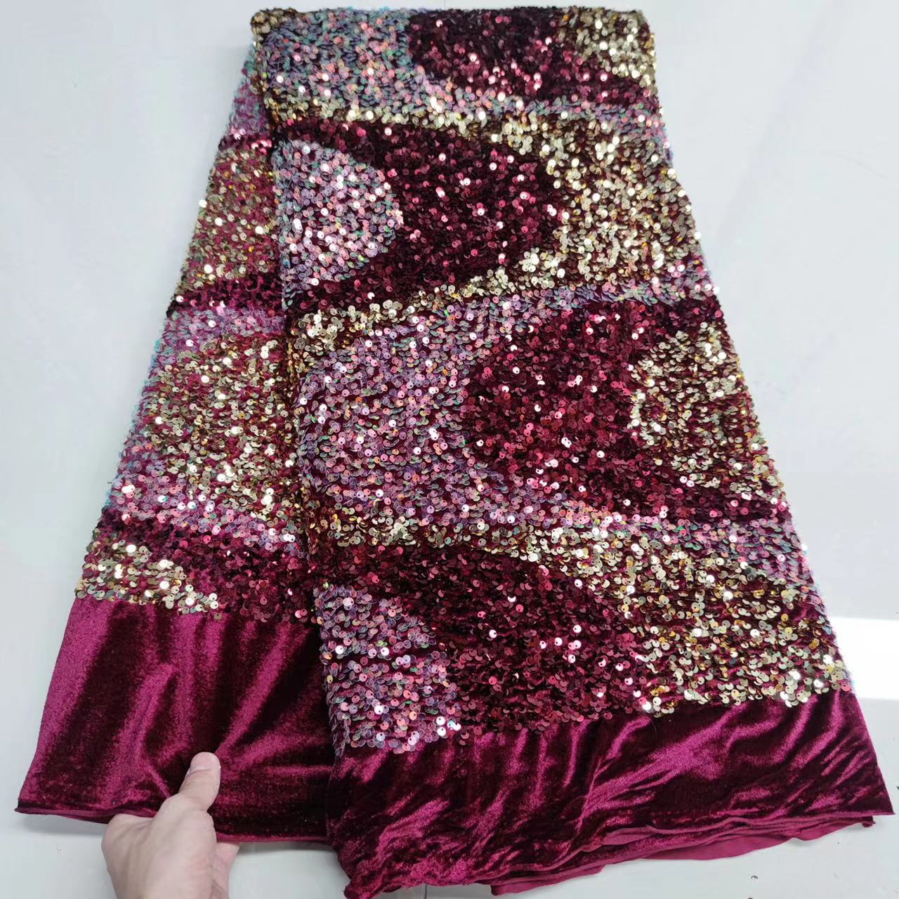 African Velvet Lace Fabric 2021 High Quality Nigerian Sequins Embroidery French Tulle For Wedding
African Velvet Lace Fabric 2021 High Quality Nigerian Sequins Embroidery French Tulle For Wedding