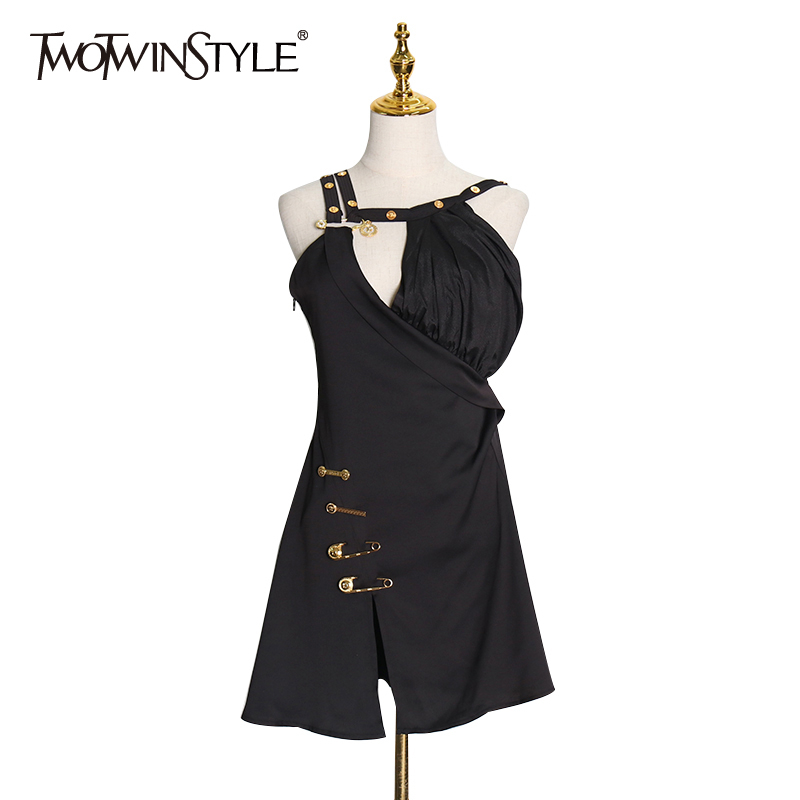 2021twotwinstyle patchwork pin black dress for women asymmetrical collar sleeveless a line dresses female spring fashion clothes new, Black;gray
2021twotwinstyle patchwork pin black dress for women asymmetrical collar sleeveless a line dresses female spring fashion clothes new, Black;gray