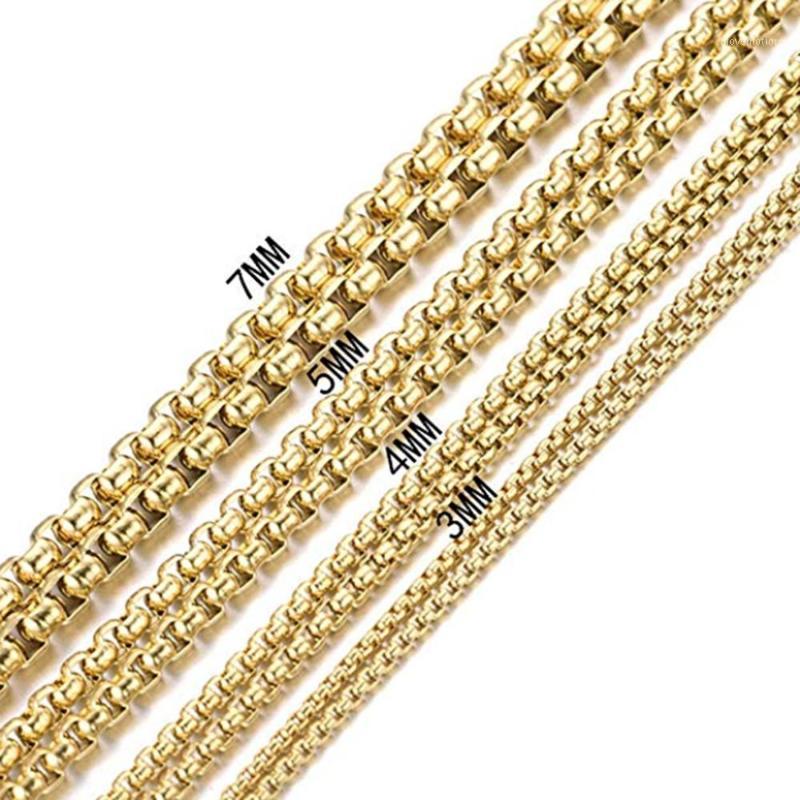 Fashion Golden Rope Chain 316L Stainless Steel Handmade Rolo Box Link Necklace Or Bracelet Men Women Jewelry 2/3/4/5/7MM 7-40"
Fashion Golden Rope Chain 316L Stainless Steel Handmade Rolo Box Link Necklace Or Bracelet Men Women Jewelry 2/3/4/5/7MM 7-40"