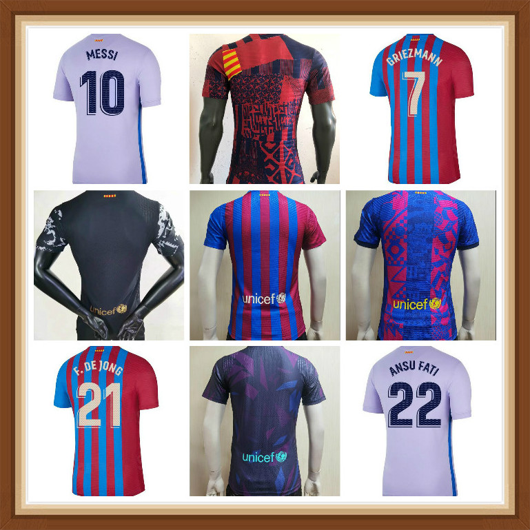 2021 2022 Player version camise 10 MESSI 7 GRIEZMANN soccer jersey home away third 4th Pink shirt #21 F.DE JONG Customized Football uniforms, Black;yellow
2021 2022 Player version camise 10 MESSI 7 GRIEZMANN soccer jersey home away third 4th Pink shirt #21 F.DE JONG Customized Football uniforms, Black;yellow