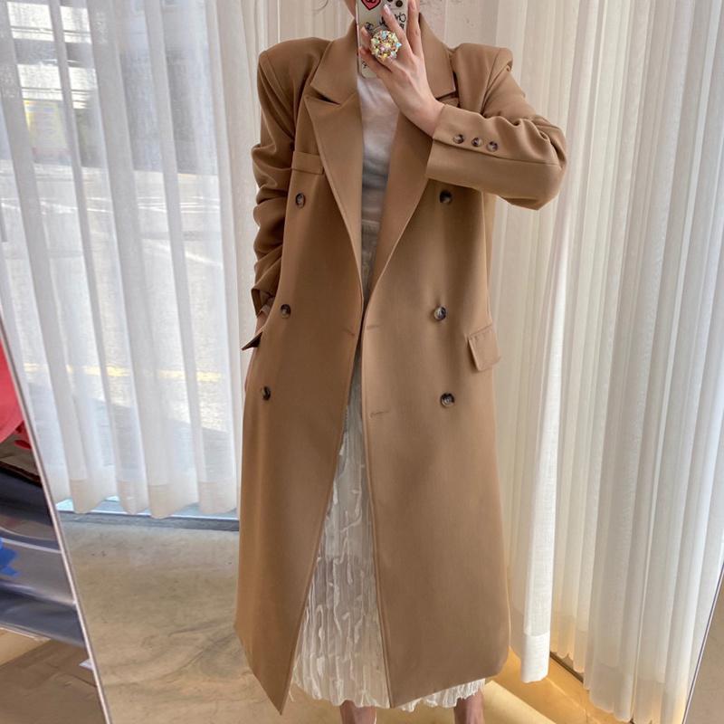 Women's Trench Coats Korean Cardigan Coat Autumn And Chic Winter French Lapel Double Breasted Loose Knee Length Long Sleeve Suit, Tan;black
Women's Trench Coats Korean Cardigan Coat Autumn And Chic Winter French Lapel Double Breasted Loose Knee Length Long Sleeve Suit, Tan;black