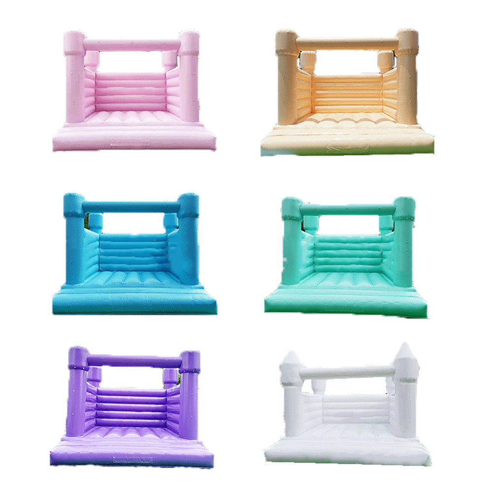 White/pink commercial inflatable wedding bounce house moonwalk air jumper bouncers for kids and adults