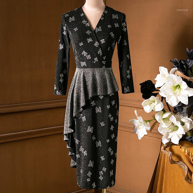Casual Dresses Red RoosaRosee Fashion Autumn Women V-neck Collar 3 Quarter Sleeve Ruffles Pencil Elegant Vestidos Party Female Dress, Color
Casual Dresses Red RoosaRosee Fashion Autumn Women V-neck Collar 3 Quarter Sleeve Ruffles Pencil Elegant Vestidos Party Female Dress, Color